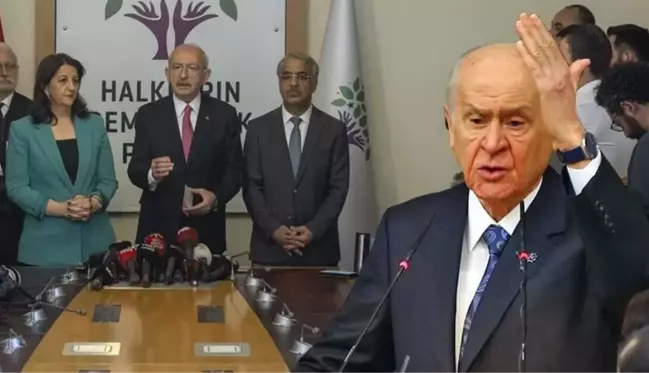 Nevruz mesajı paylaşan Bahçeli, HDP'yi ziyaret eden Kılıçdaroğlu'na yüklendi