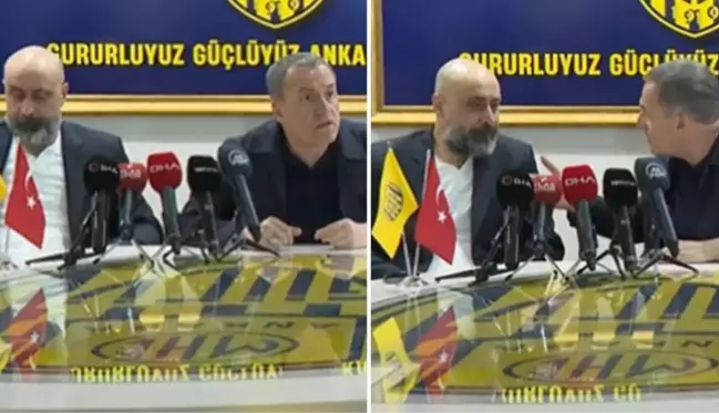 Tolunay Kafkas da şaşırdı! Ankaragücü Başkanı Faruk Koca'nın gergin anları törende buz kestirdi