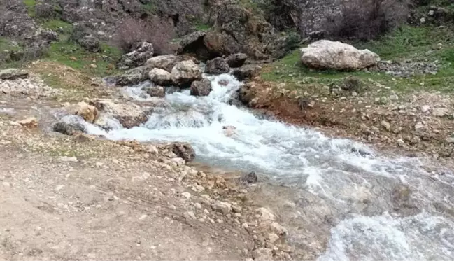 Yıllardır kuru olan su kaynağı depremden sonra akmaya başladı