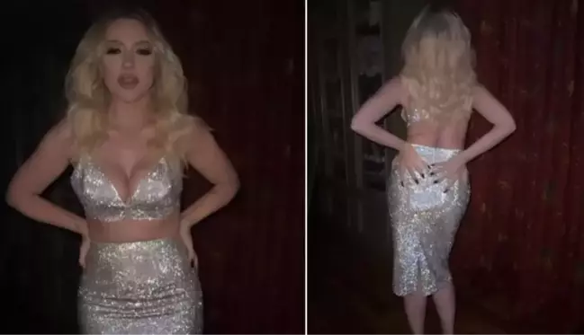 Hadise, derin göğüs dekolteli elbisesiyle dans ederken kendinden geçti