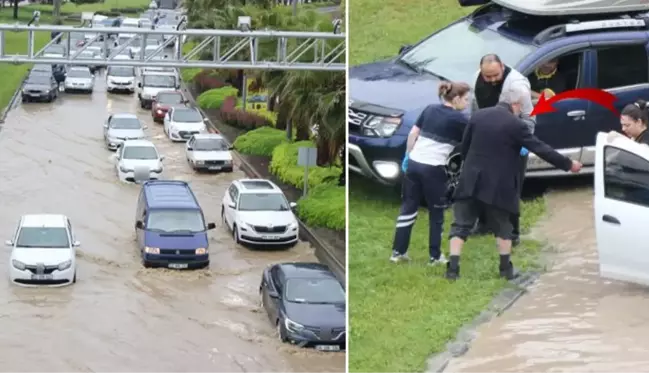 Selin vurduğu Samsun'da karayolu göle döndü! Paçaları sıvayanlar arasında belediye genel sekreteri de vardı