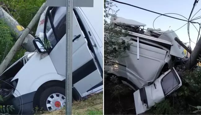 Canlı yayın aracı beton elektrik direğine çarptı! 2 kişi öldü, 1 kişi yaralandı