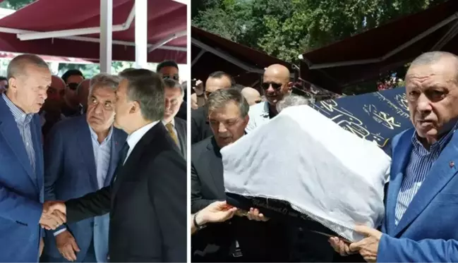 Cumhurbaşkanı Erdoğan ve Abdullah Gül yan yana saf tutup tabuta birlikte omuz verdi