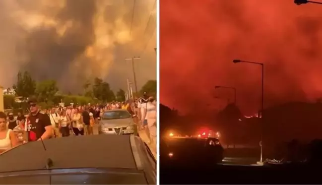 Son Dakika: 6 gündür alevlere teslim olan Rodos Adası'ndaki Türk vatandaşları tahliye edildi