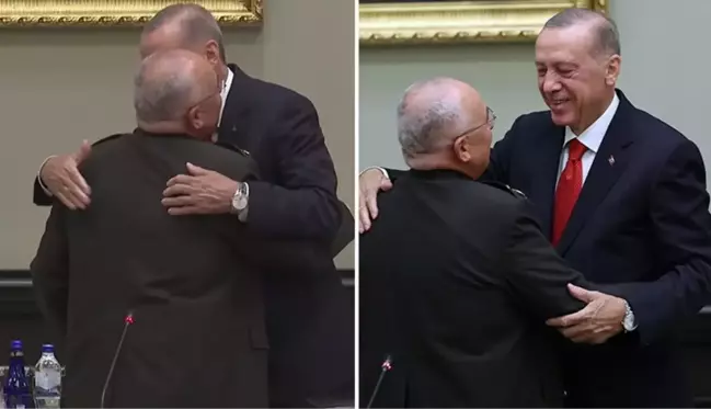 Son kez MGK toplantısına katılan Kara Kuvvetleri Komutanı Orgeneral Musa Avsever, duygulanıp Cumhurbaşkanı Erdoğan'a sarıldı