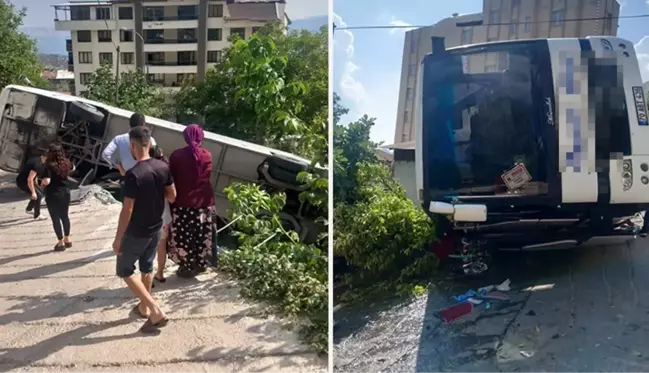 Ermenek'te tur otobüsü devrildi: 3'ü ağır 26 yaralı