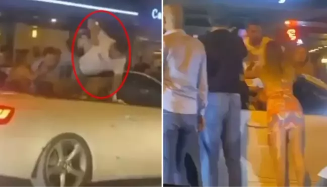 Yanlarındaki kadınlara laf attığı iddiasıyla lüks otomobildeki şahsı öldüresiye darp ettiler