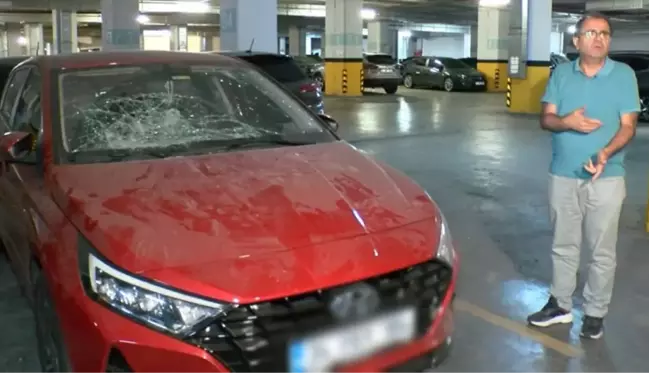 İSPARK'a ait otoparkta 20 otomobilin camları ve aynaları kırıldı! Araç sahipleri duruma isyan etti