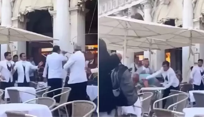 İtalya'nın en ünlü restoranında garsonlar, müşterileri evire çevire dövdü