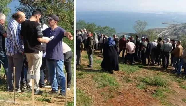 Manzaralı mezar yeri almak için talepte bulunan vatandaşlar birbirine girdi