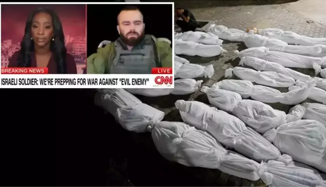 CNN yayınına bağlanan İsrailli subay: Savaş sadece Hamas'la değil, tüm sivillerle