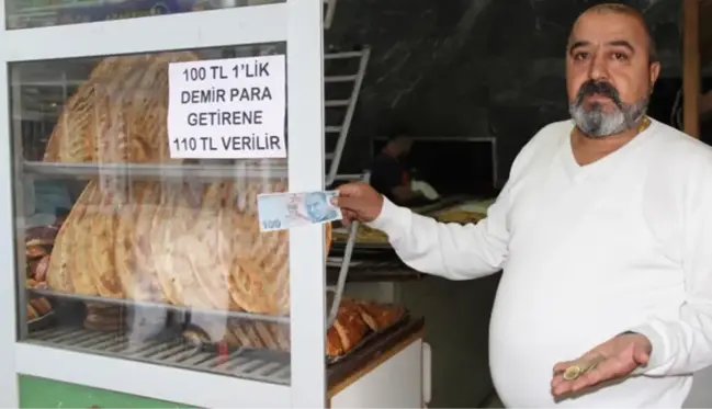 Elazığ'da fırıncıdan şaşırtan kampanya: 100 lira bozuk para getirene 110 lira