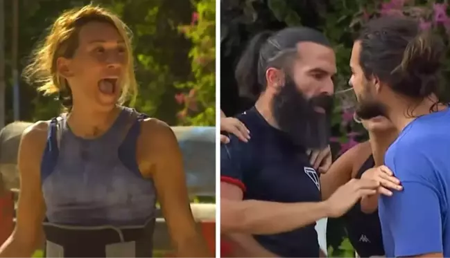 Survivor'da Hakan ve Turabi kavga etti! Oyunu yarıda kesilen Seda küplere bindi