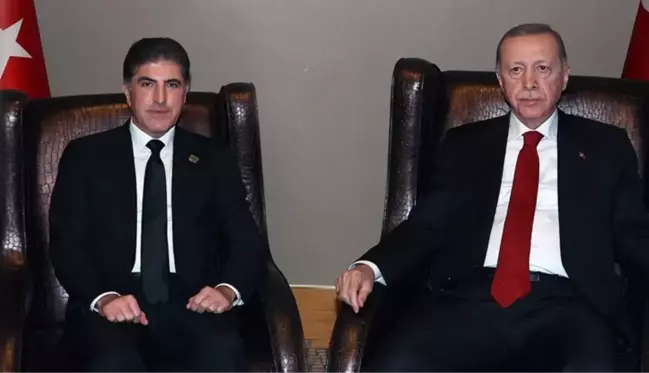 Neçirvan Barzani ile görüşen Erdoğan'dan bölge ülkelerini kalkındıracak projeye tam destek