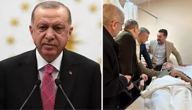 Seçim broşürü dağıtırken saldırıya uğrayan yaşlı adama Cumhurbaşkanı Erdoğan'dan telefon