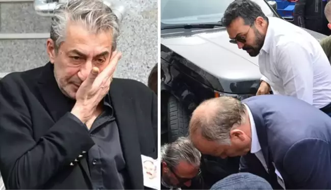 Erkan Petekkaya'nın babası son yolculuğuna uğurlandı! Saruhan Hünel cenazede bir vatandaşa çarptı