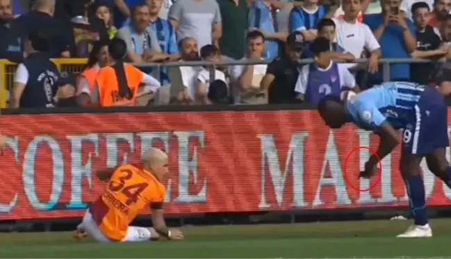 Balotelli'den yerde yatan Torreira'ya olay hareket