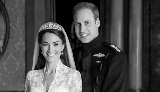 William ve Kate, evliliklerinin 13. yılını daha önce paylaşmadıkları bir düğün fotoğrafıyla kutladı