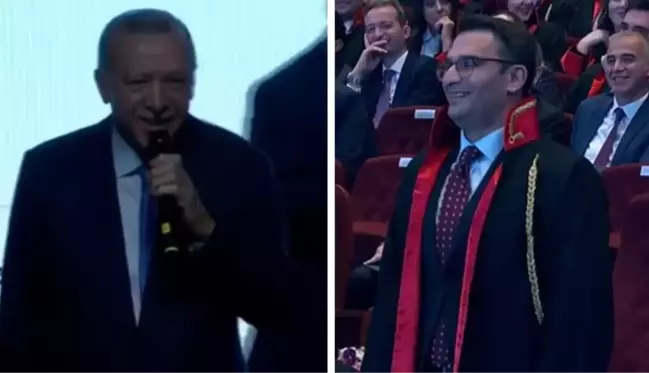 Cumhurbaşkanı Erdoğan ile savcı arasında gülümseten 