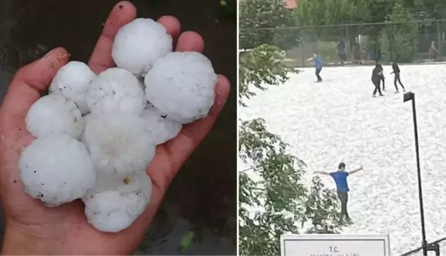 Çok sayıda kente ceviz büyüklüğünde dolu yağdı! Camlar kırıldı, vatandaşlar ne yapacağını şaşırdı