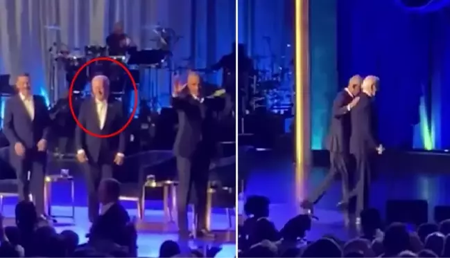 Biden bağış etkinliğinde yine dondu kaldı! Yardımına eski Başkan Obama koştu