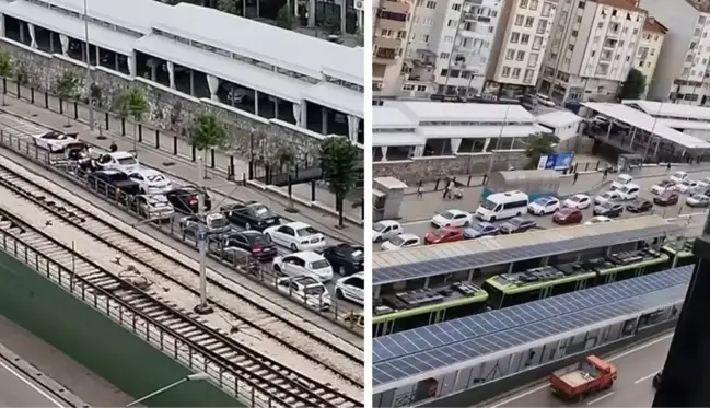 Yolu kapatıp halay çektiler, diğer sürücüler çileden çıktı