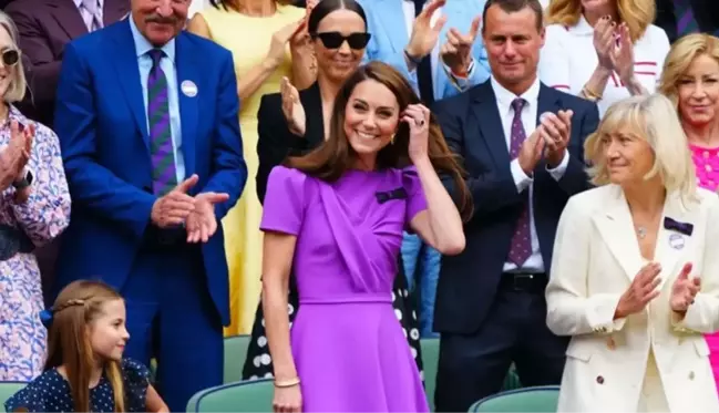 Kanser tedavisi gören Kate Middleton, Wimbledon finalinde halkın karşısına çıktı! Ayakta alkışlandı