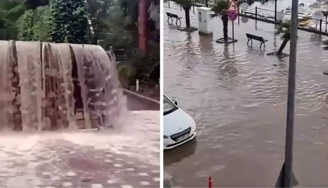 Bursa'da yollar dereye, merdivenler şelaleye döndü