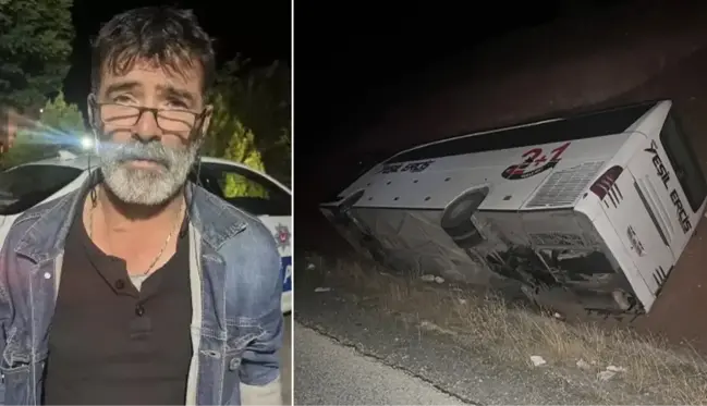 Sivas'ta devrilen yolcu otobüsündeki yolcu: Hayatımızı şoför kurtardı