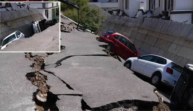 İzmir felaketi yaşıyor! Yollar ve istinat duvarları çöktü onlarca araç denize sürüklendi