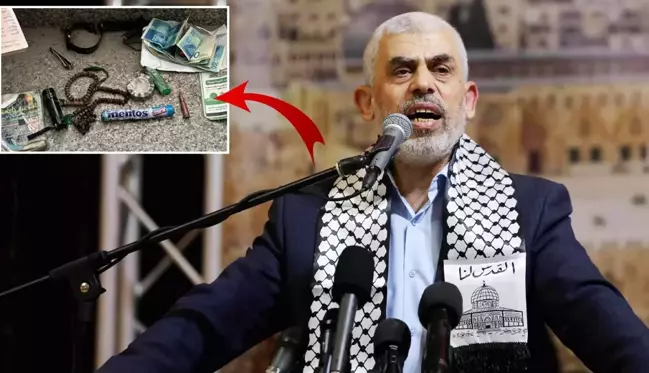 İsrail medyası Hamas lideri Yahya Sinvar'ın üzerinden çıkanları paylaştı