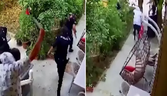 Sinir krizi geçiren şahıs, polis memurunu defalarca bıçakladı