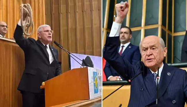 Müsavat Dervişoğlu'ndan kürsüden fırlattığı ipi isteyen Bahçeli'ye jet yanıt