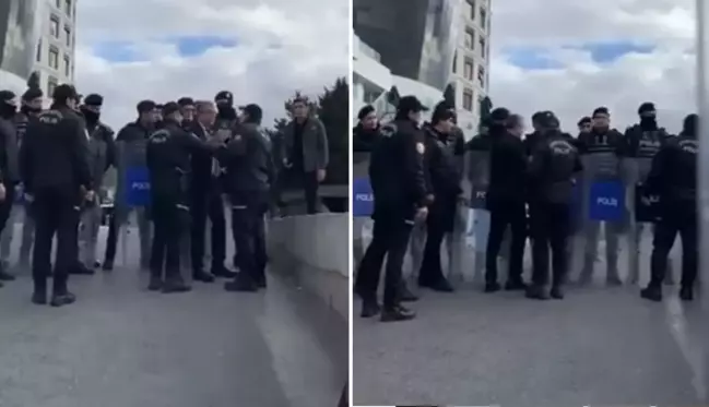 Belediye binasında gergin anlar! CHP'li vekil 'Beni nasıl içeri almazsınız?' diyerek polisle tartıştı