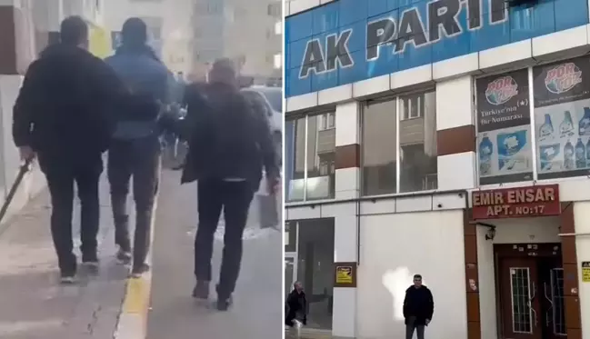 AK Parti İl Binasına satırla saldırdı, 