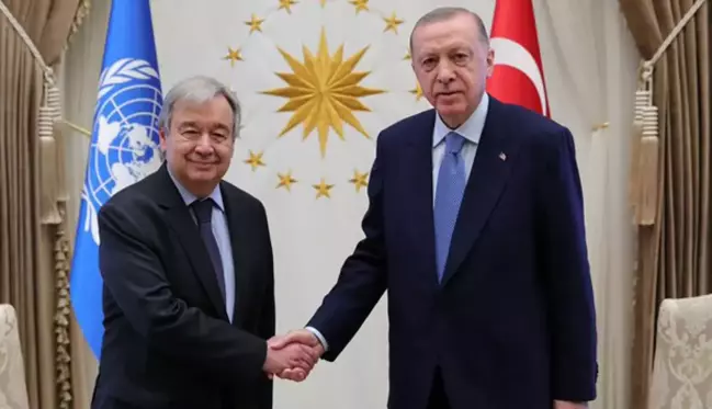 Cumhurbaşkanı Erdoğan, MGK toplantısı sırasında Guterres ile görüştü