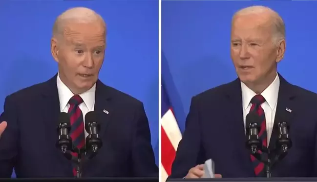 Biden yine gündem oldu: Prompterı bozulunca bakın ne dedi