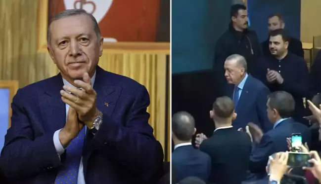 Gençlerle buluşan Erdoğan salona gelirken çalınan şarkı bir hayli manidar