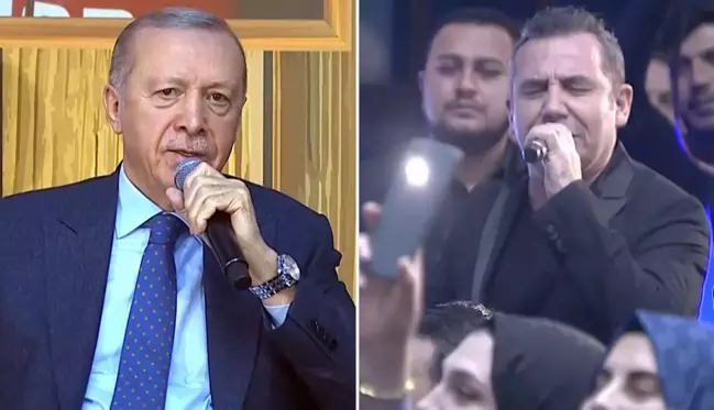 Erdoğan, Sarı Gelin türküsünü seslendirdi