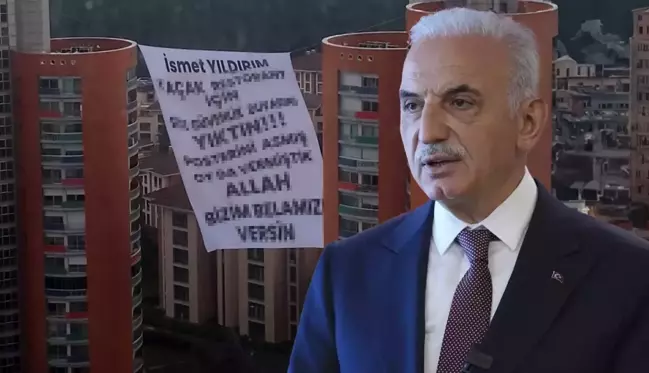 Ümraniye Belediye Başkanı İsmet Yıldırım'a pankartlı protesto