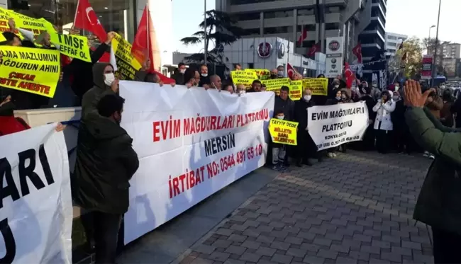 21 Evim şirketinin mağduru TMSF önünde eylem yaptı: Sadaka istemiyoruz, paramızı istiyoruz