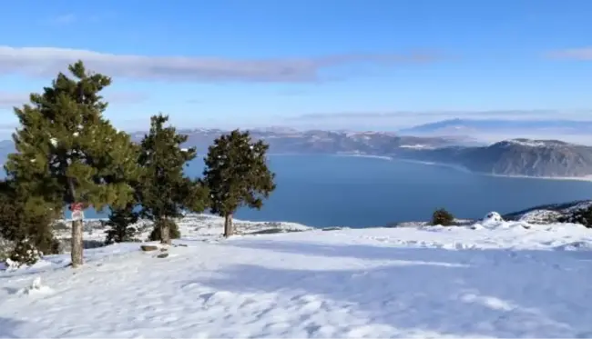 Son dakika haber... SALDA GÖLÜ'NDE KIŞ GÜZELLİĞİ