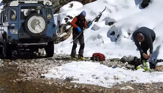 (Özel Haber) Munzur Dağlarında dağ kayağı keyfi