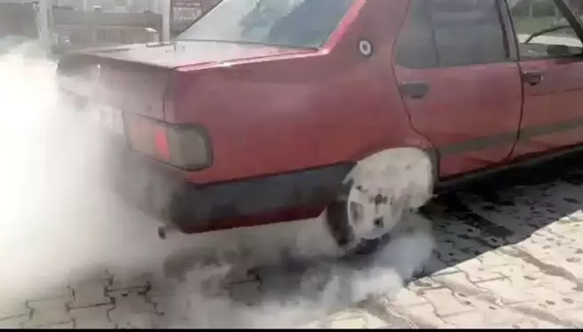 Son dakika haberi... Jandarma drift atan sürücüyü suçüstü yaptı