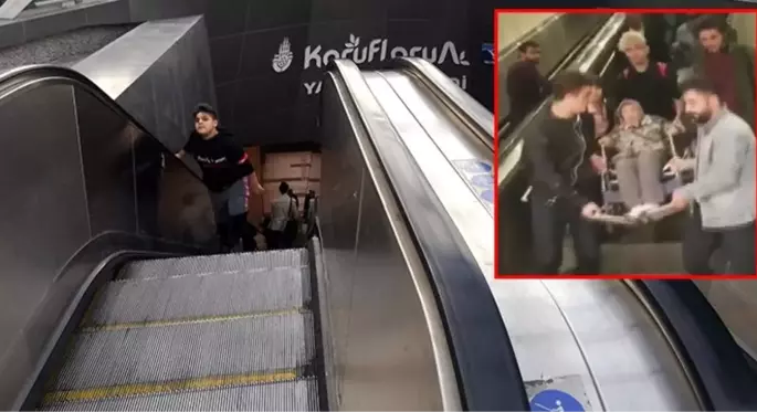 Metrobüs alt geçidinde bozulan asansör vatandaşları zora soktu