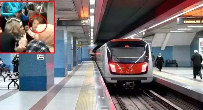 Metroda bir kadın, başörtülü kadınlara hakaret edip saldırdı