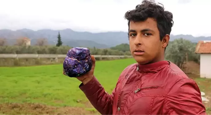 Odun toplarken renkli taşı gören genç, bilim adamlarına taşın fotoğrafını attı