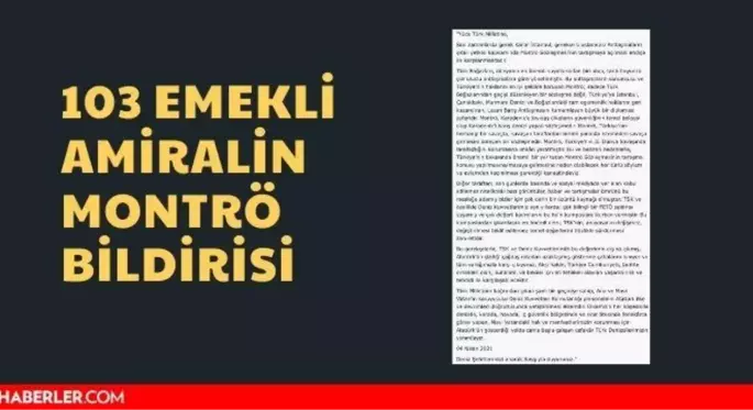 104 emekli amiral bildirisi tam metni! 104 emekli amiral bildirisi hakkında detaylar...