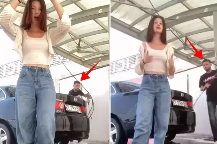 O mesafeden tazyikli su sıkılır mı? Genç kız hayatının şokunu yaşadı