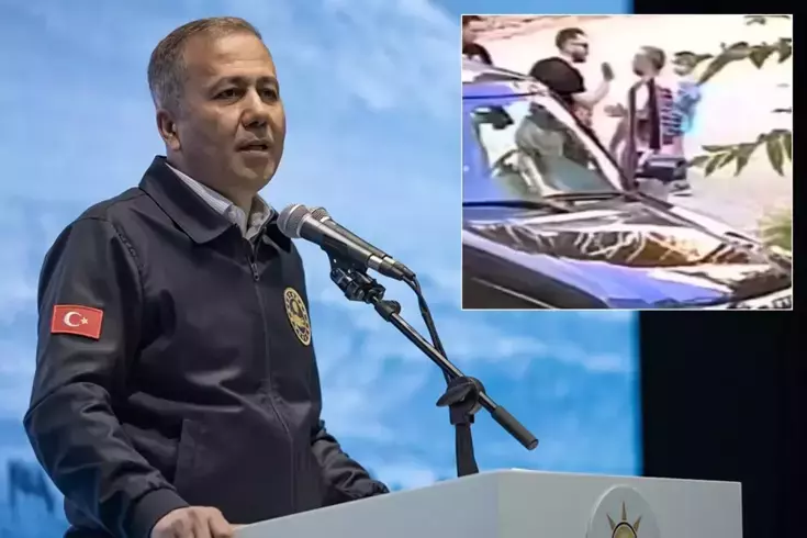 Çocuğunun yanında babaya bu yapılır mı? Herkes Bakan Yerlikaya'yı etiketliyor